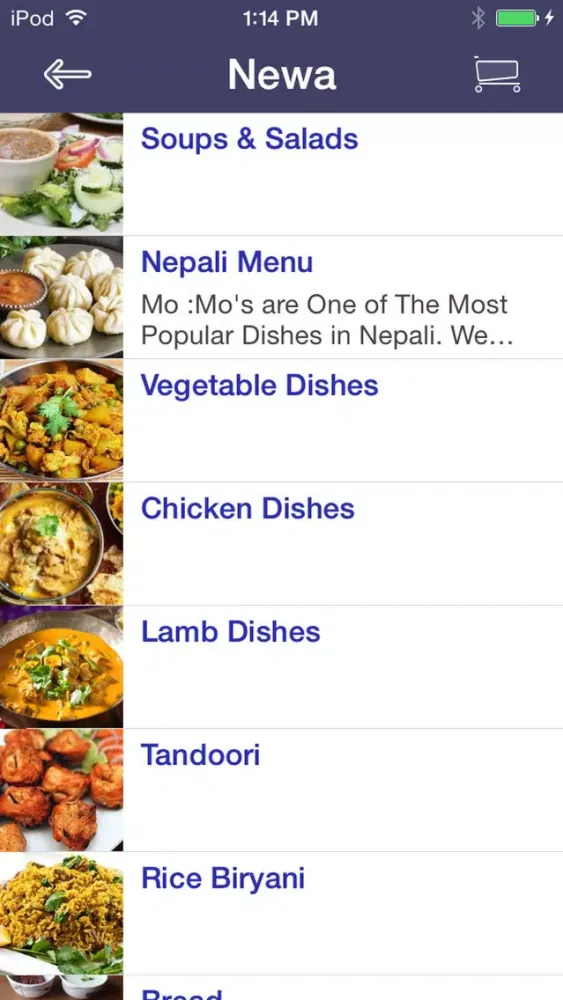 Tangkapan skrin Newa Restaurant