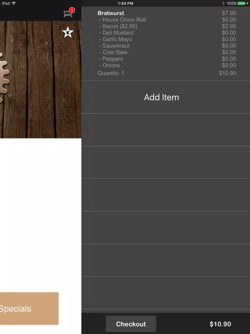 Ảnh chụp màn hình của NY Brat Factory iPad 