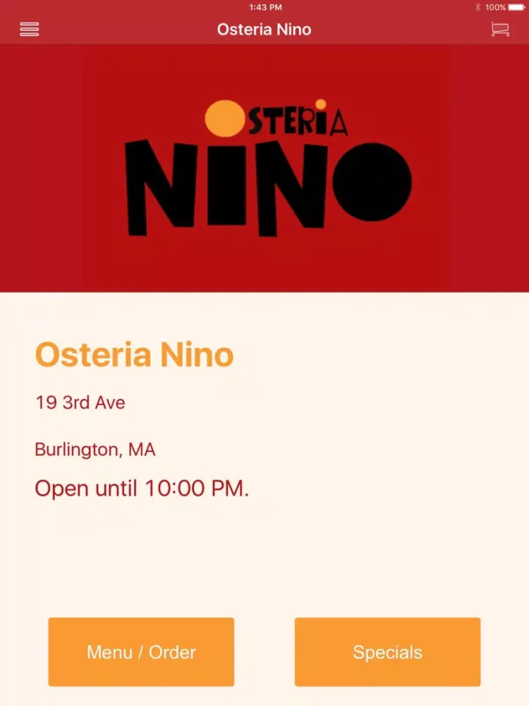 Zrzuty ekranu Osteria Nino iPad 