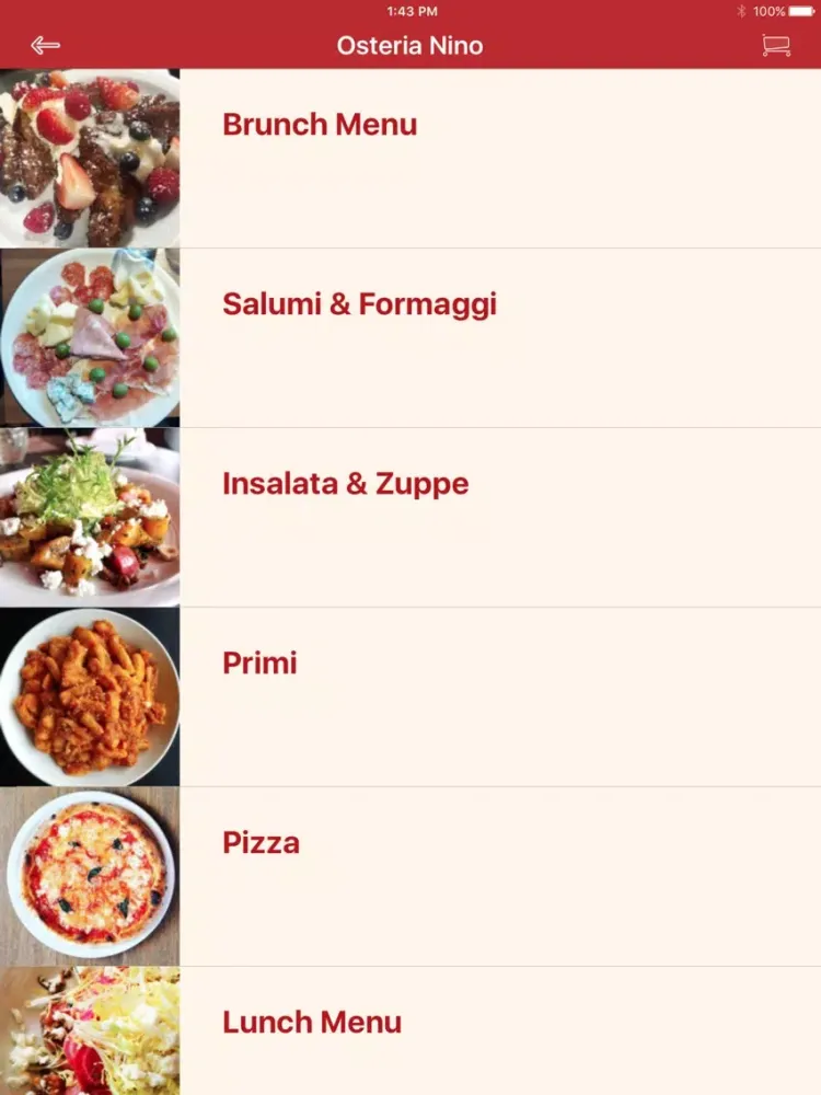 Zrzuty ekranu Osteria Nino iPad 