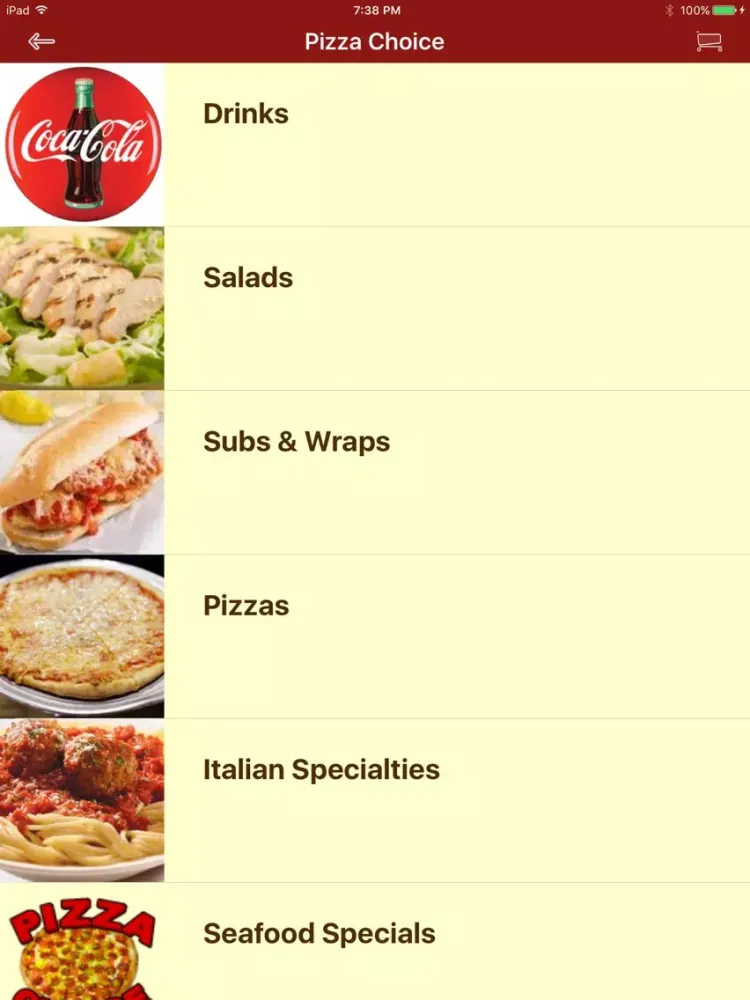 ภาพหน้าจอของ Pizza Choice MD iPad 