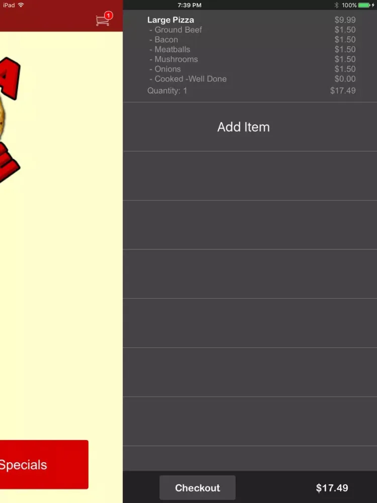 ภาพหน้าจอของ Pizza Choice MD iPad 