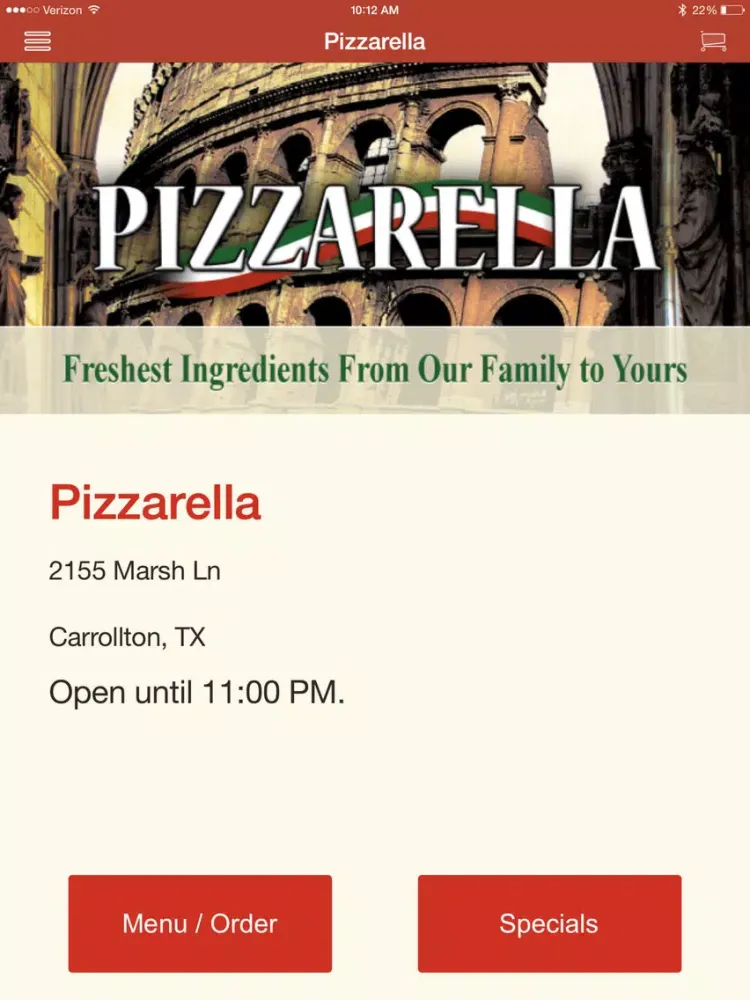 Pizzarella iPad 应用截图