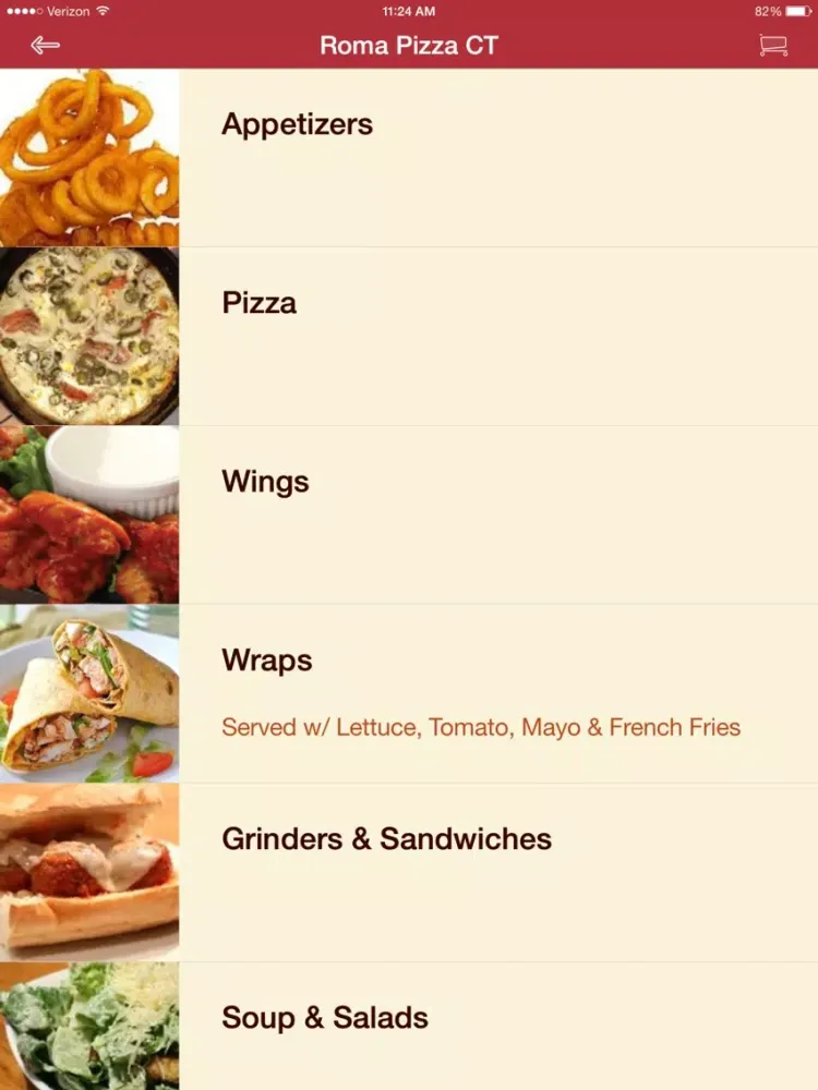 Screenshot di Roma Pizza CT iPad 