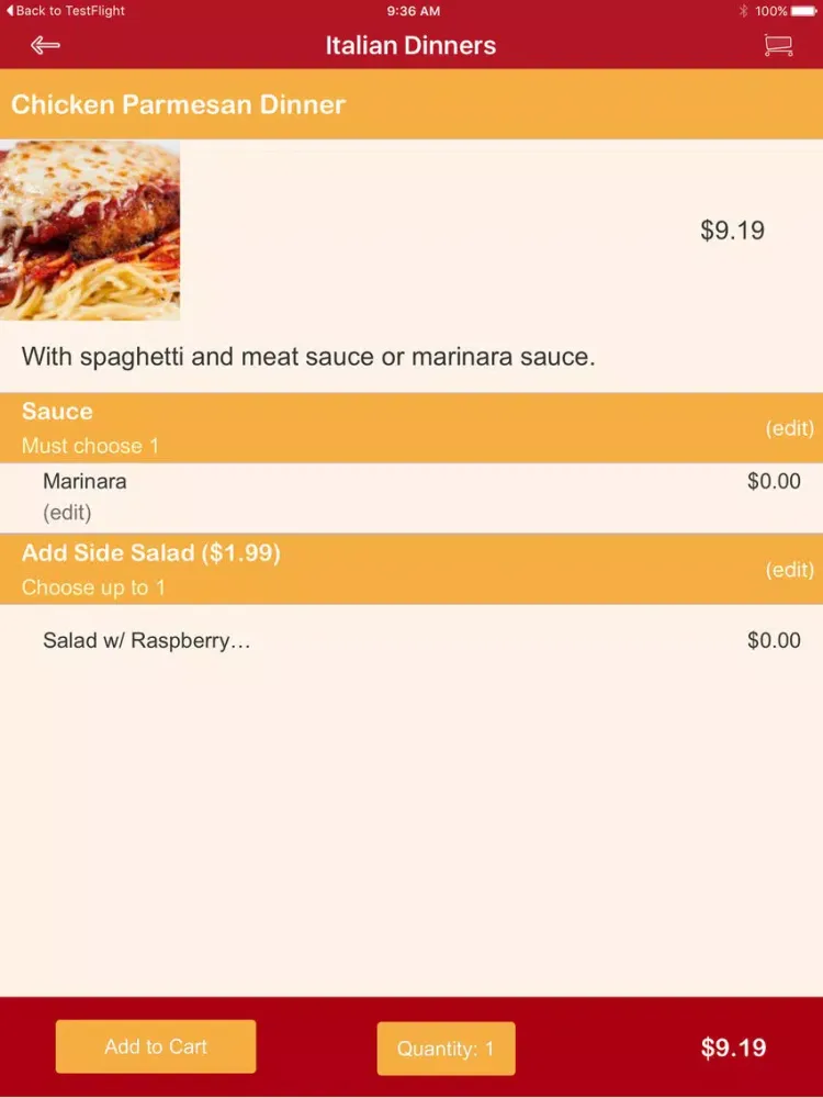 Sams Pizza, Sub, & Sandwich iPad  Screenshots