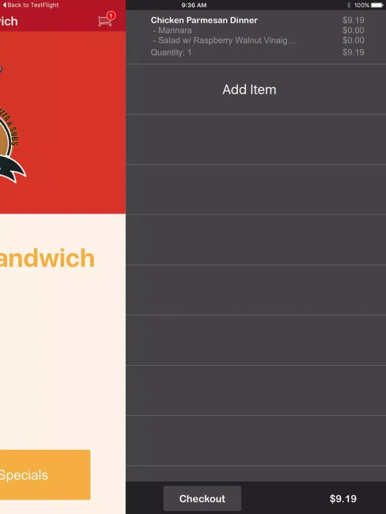 Sams Pizza, Sub, & Sandwich iPad  Screenshots