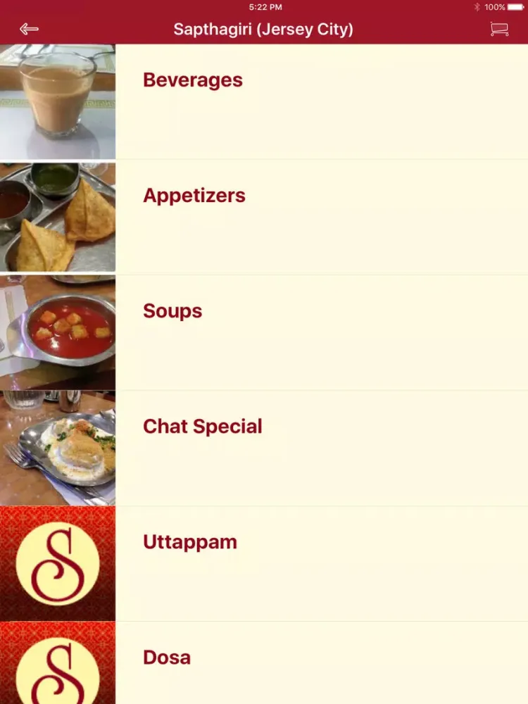 Sapthagiri Taste of India iPad  Ekran Görüntüleri