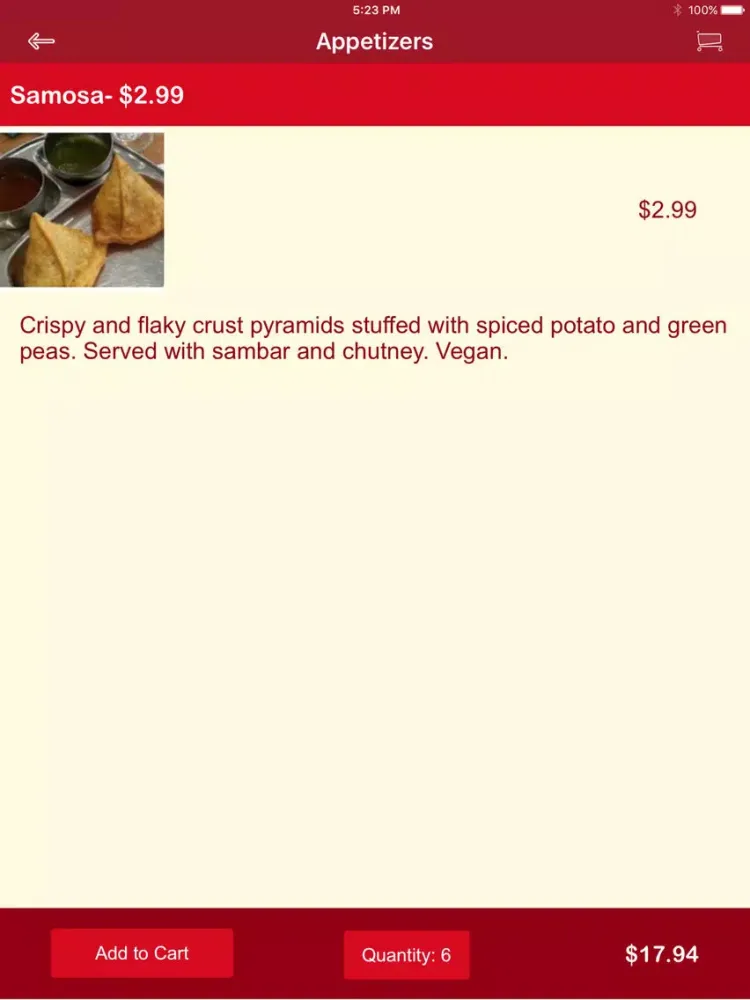 Sapthagiri Taste of India iPad  Ekran Görüntüleri