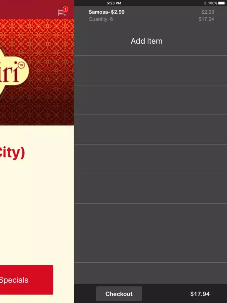 Sapthagiri Taste of India iPad  Ekran Görüntüleri