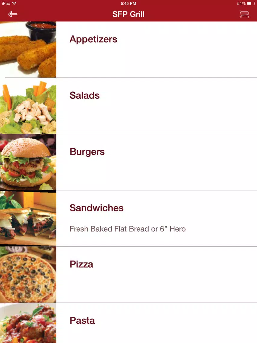 Singas Famous Pizza and Grill iPad 应用截图