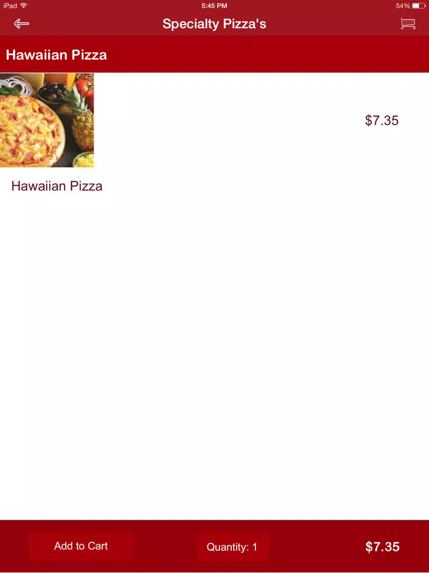 Singas Famous Pizza and Grill iPad 应用截图