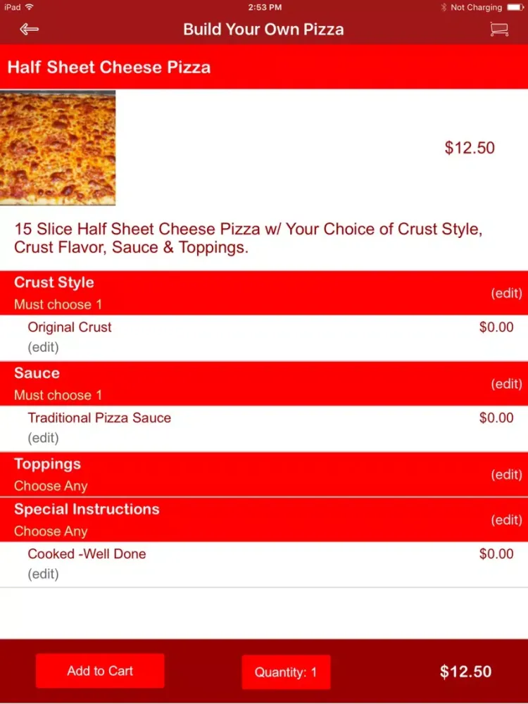 Capturas de pantalla de Uncle Al's Pizzeria iPad 