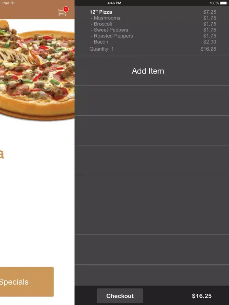 Uncle Charlie's Pizza PA iPad  Ekran Görüntüleri