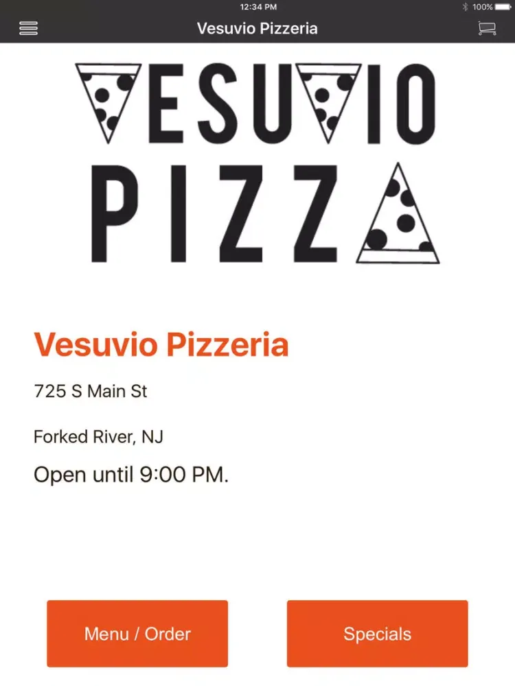Vesuvio Pizzeria iPad  স্ক্রিনশট