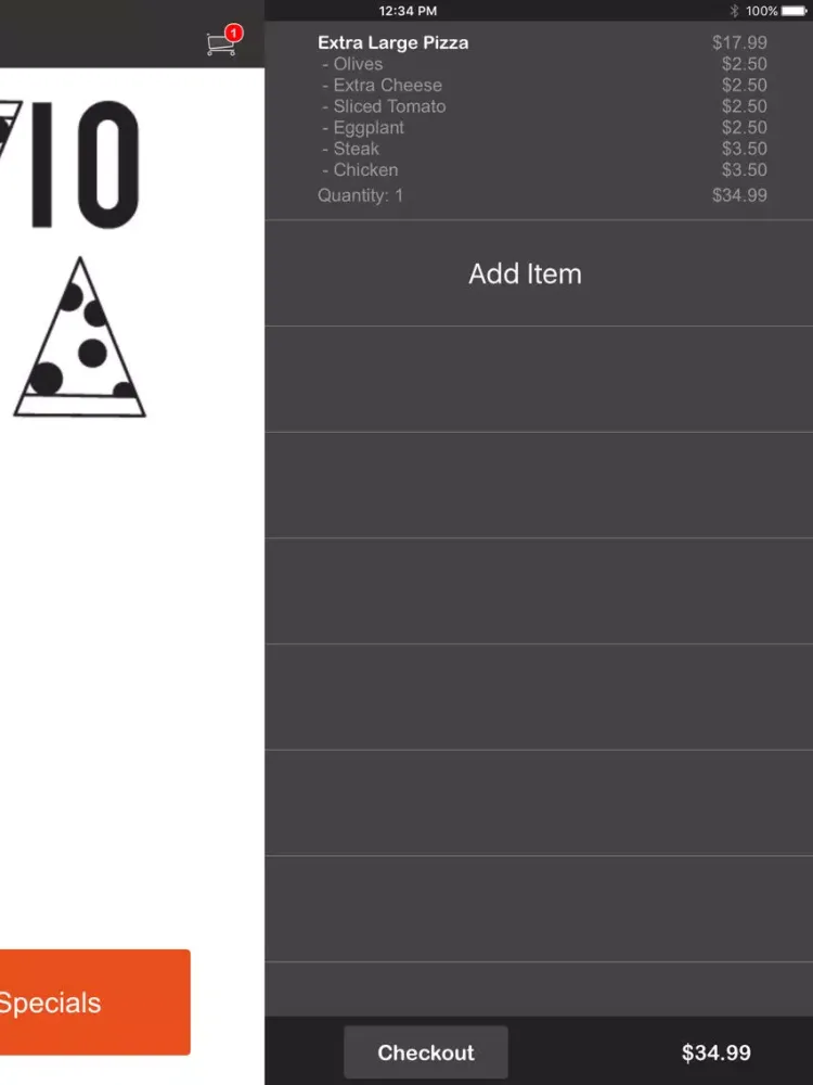 Vesuvio Pizzeria iPad  স্ক্রিনশট