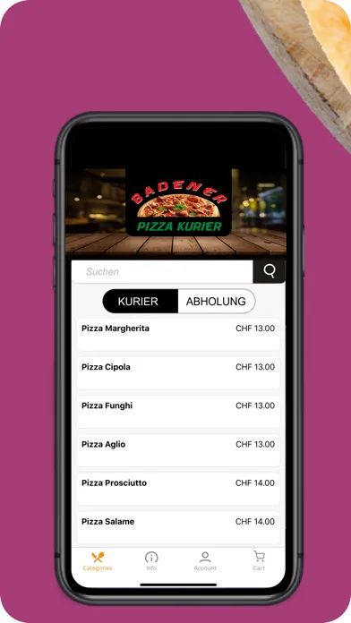 Badener Pizza Kurier应用截图