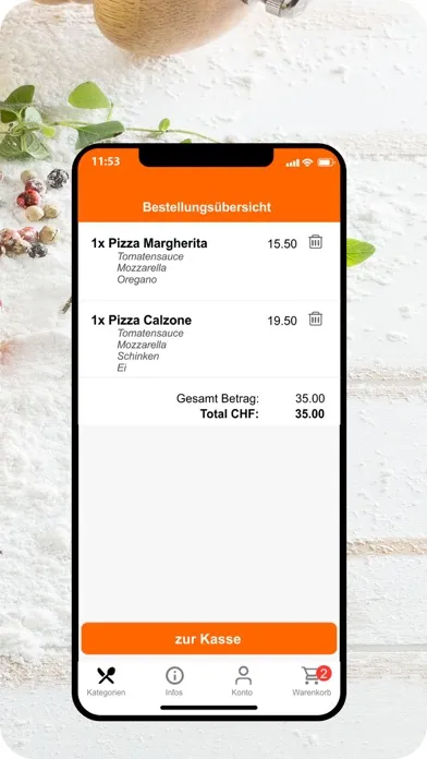 Capturas de tela do Bellevue Pizzeria Winterthur