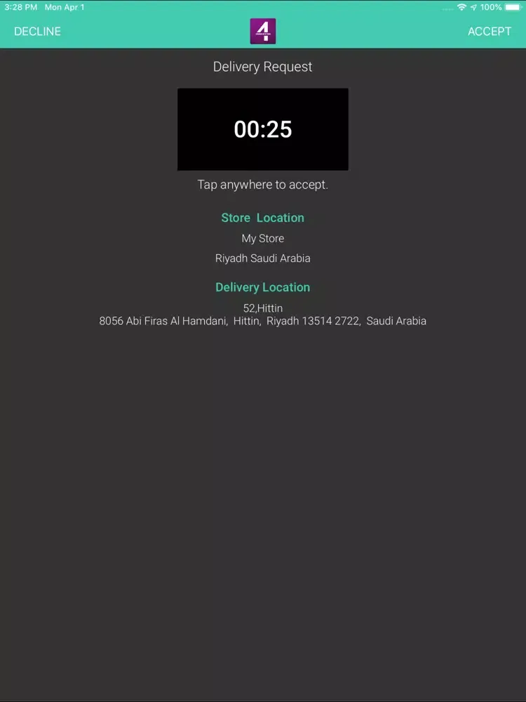4orderStation Driver iPad 应用截图