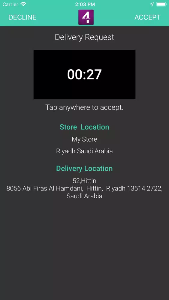 Tangkapan layar 4orderStation Driver