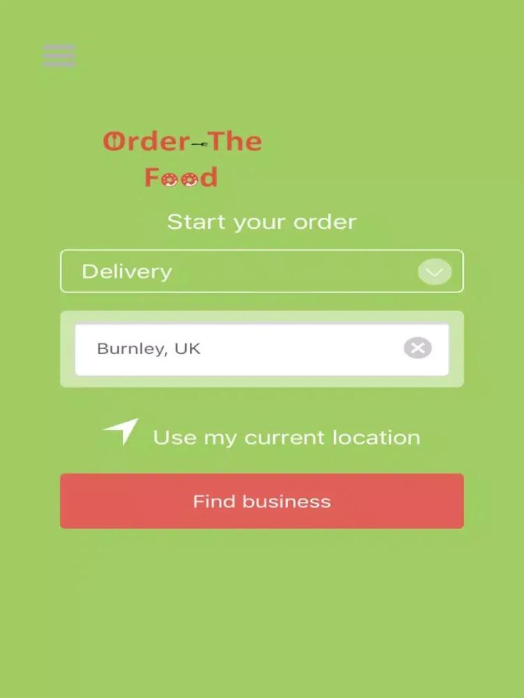 OrderTheFood Delivery App iPad  Screenshots