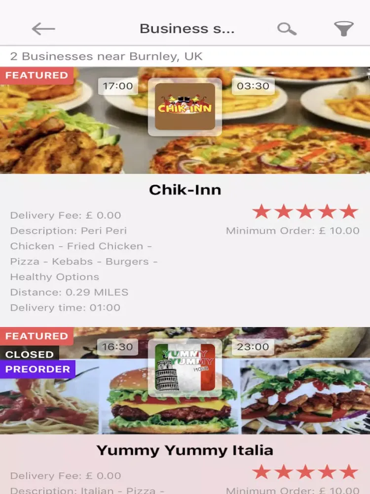 OrderTheFood Delivery App iPad  Screenshots
