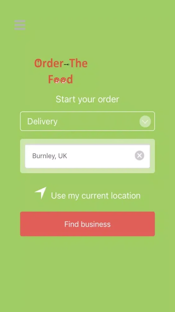 OrderTheFood Delivery App Screenshots