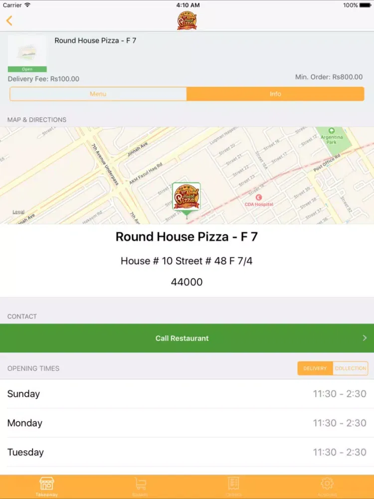 Round House Pizza iPad 應用截圖