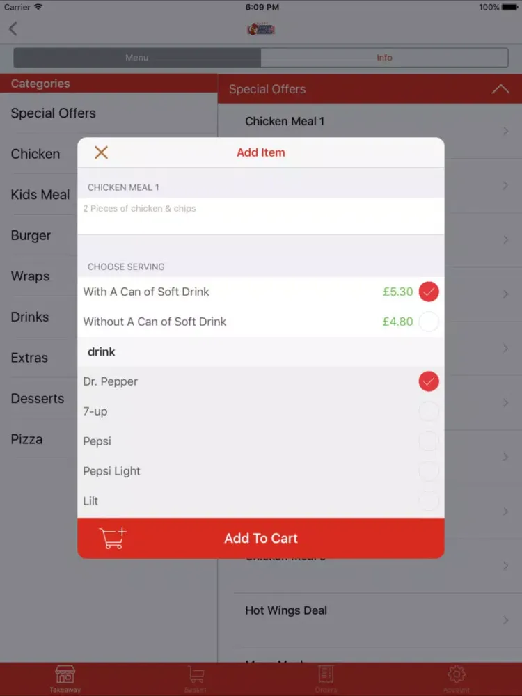 Taunton Fried Chicken iPad  স্ক্রিনশট