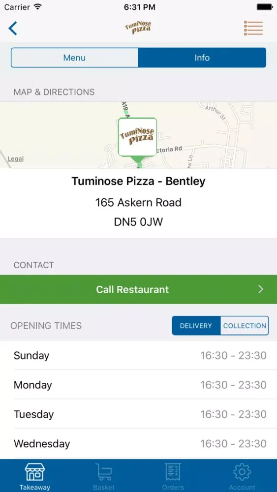 Capturas de tela do Tuminose Pizza Doncaster