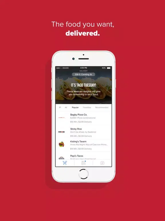 Ảnh chụp màn hình của OrderUp - Food Delivery iPad 