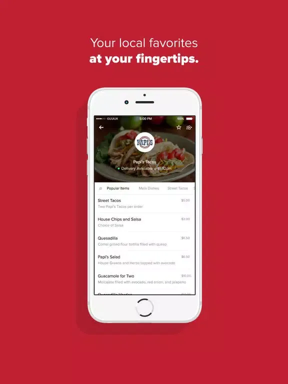 Ảnh chụp màn hình của OrderUp - Food Delivery iPad 