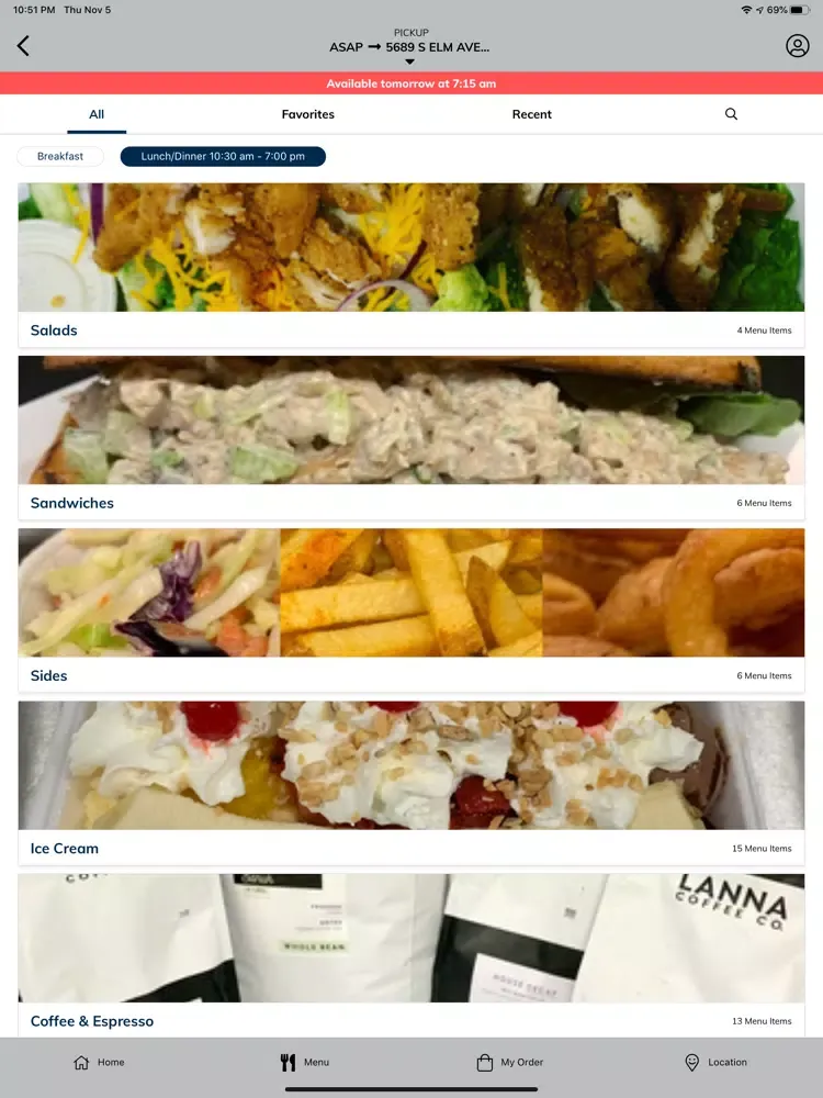Tangkapan layar Country Creamery and Eats iPad 