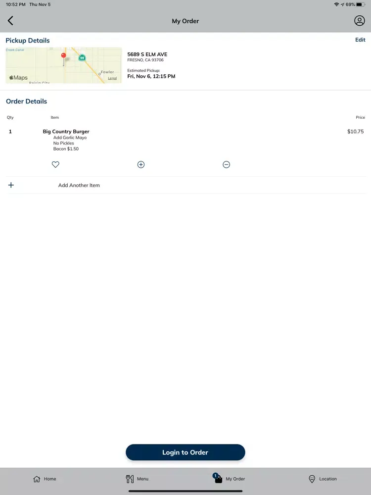 Tangkapan layar Country Creamery and Eats iPad 