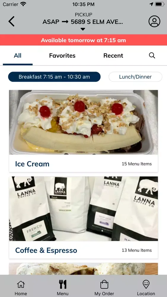 Tangkapan layar Country Creamery and Eats