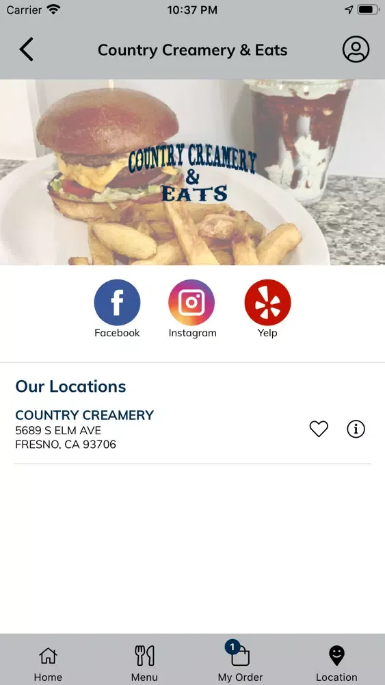 Tangkapan layar Country Creamery and Eats