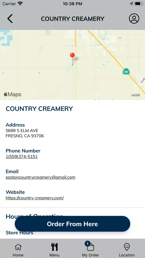 Tangkapan layar Country Creamery and Eats
