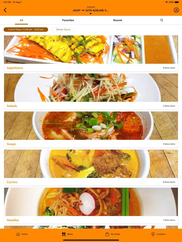 Capturas de pantalla de Giin Thai iPad 