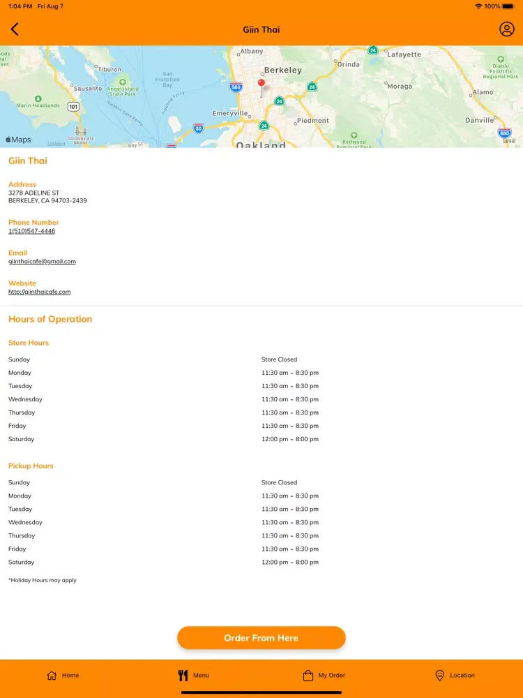 Capturas de pantalla de Giin Thai iPad 