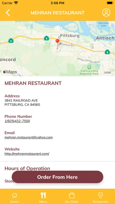 Capturas de pantalla de Mehran Restaurant