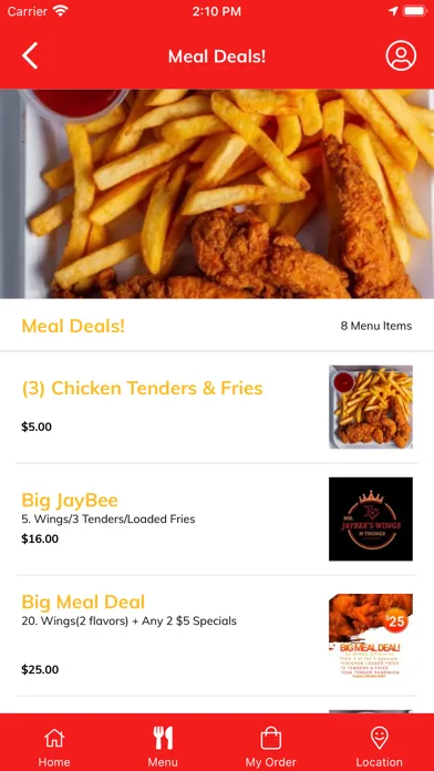 Tangkapan layar MrJayBee’s Wings N Things