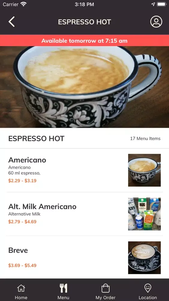 Capturas de tela do Park City Coffee Roaster