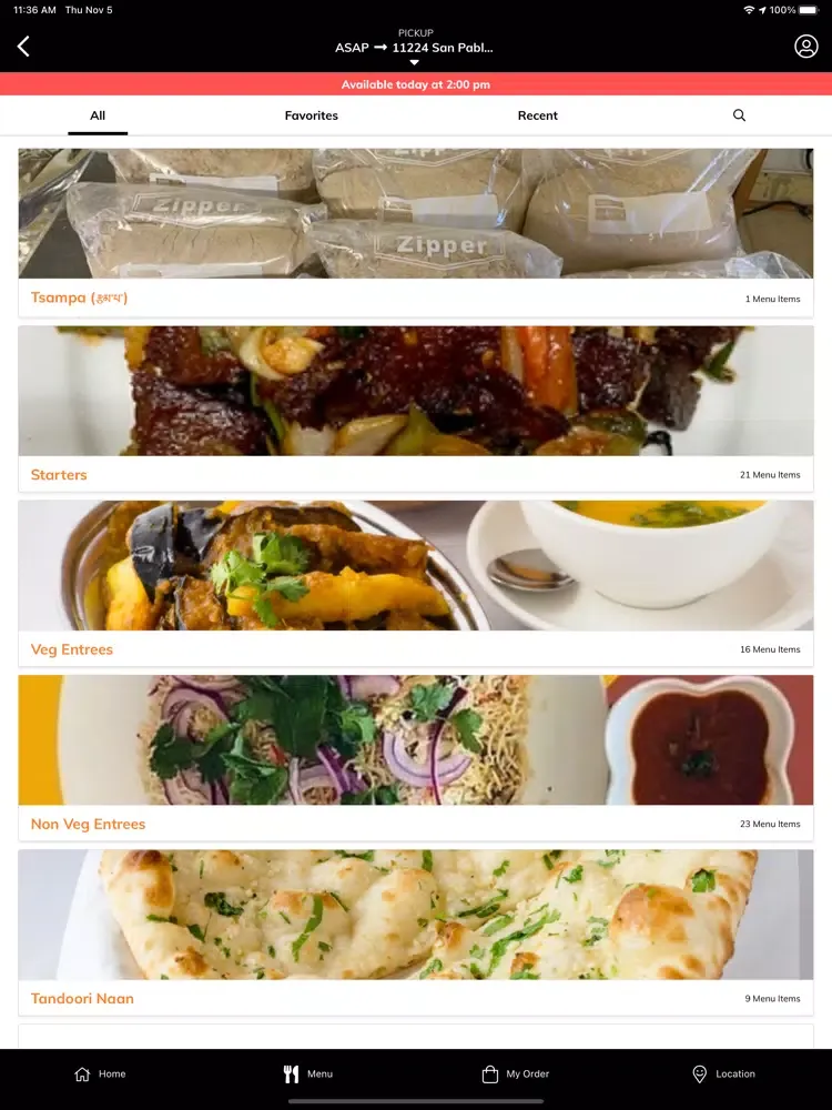 Tashi Delek Cuisine iPad  스크린샷