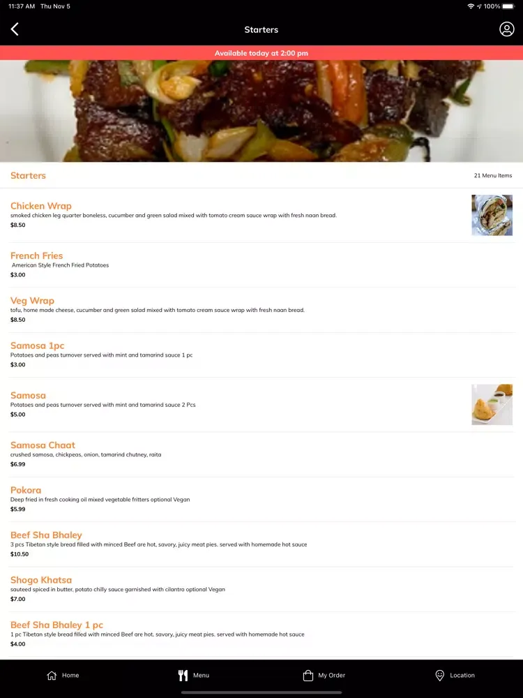 Tashi Delek Cuisine iPad  스크린샷