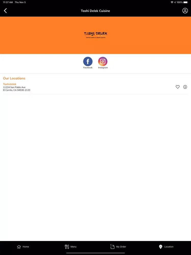 Tashi Delek Cuisine iPad  스크린샷