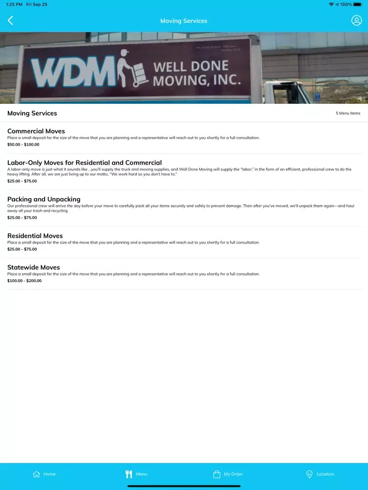 Well Done Moving Inc iPad  Ekran Görüntüleri