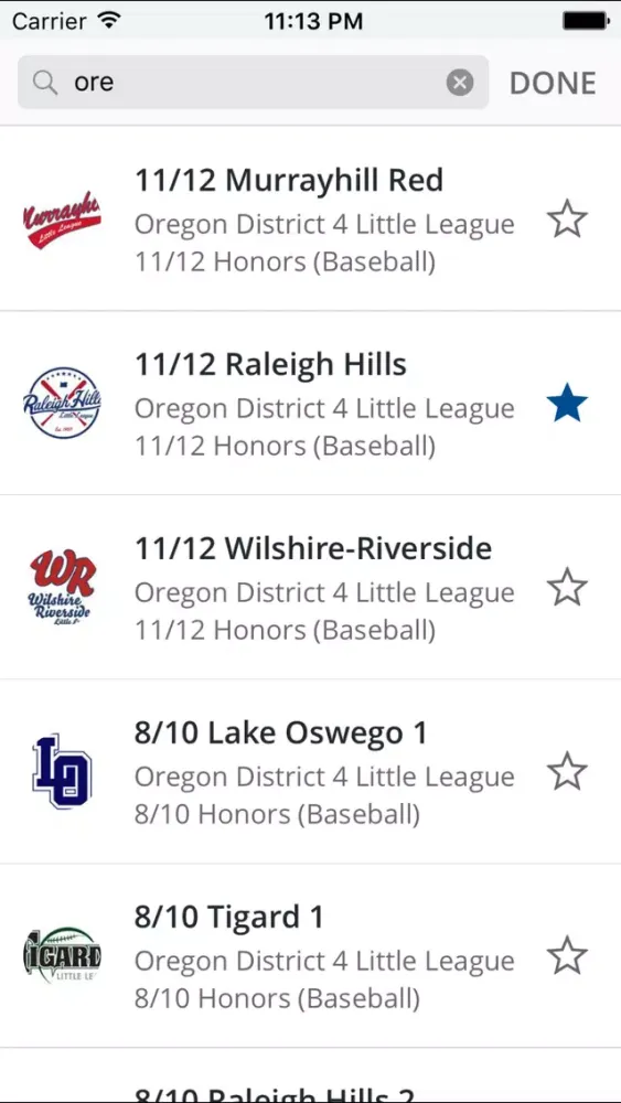 Oregon D4 Little League應用截圖
