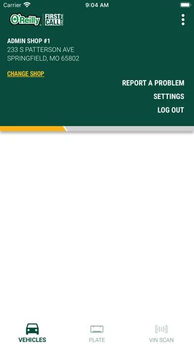 O’Reilly First Call VIN Scan Screenshots