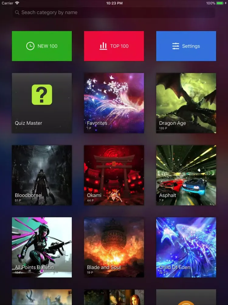 Capturas de pantalla de Game Gallery Pro iPad 