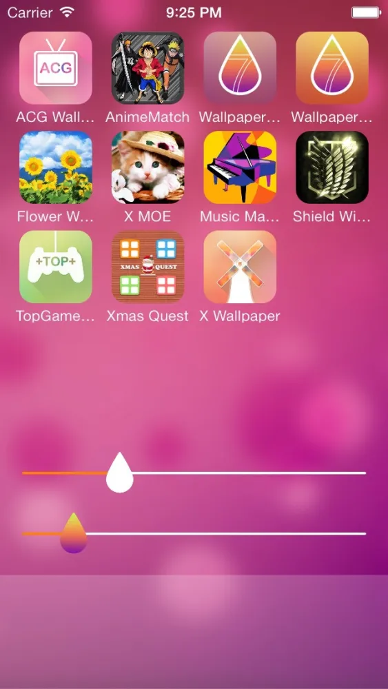 Wallpaper Designer - Design Wallpaper for iOS 7 (Blur and adjust image hue) 스크린샷