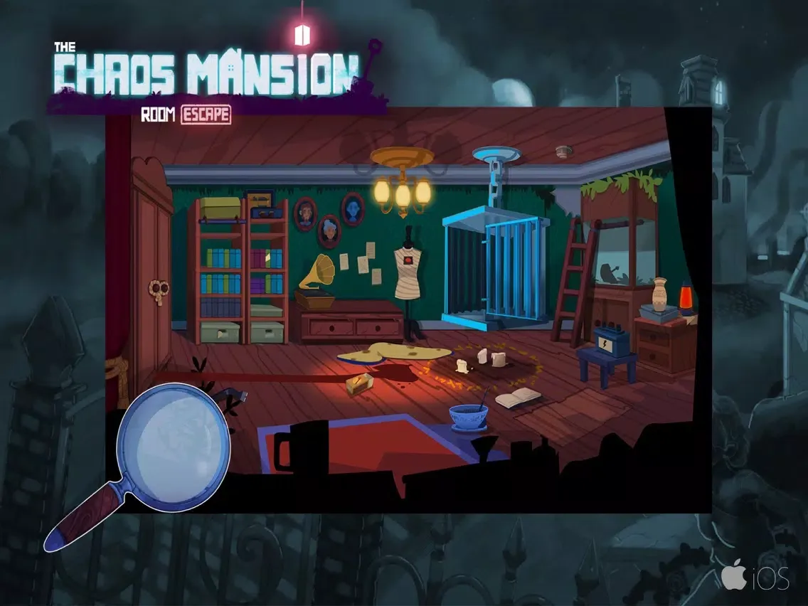 Tangkapan layar Chaos Mansion Room Escape iPad 